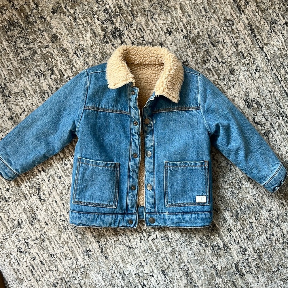 Reversible Sheepskin/Denim Coat